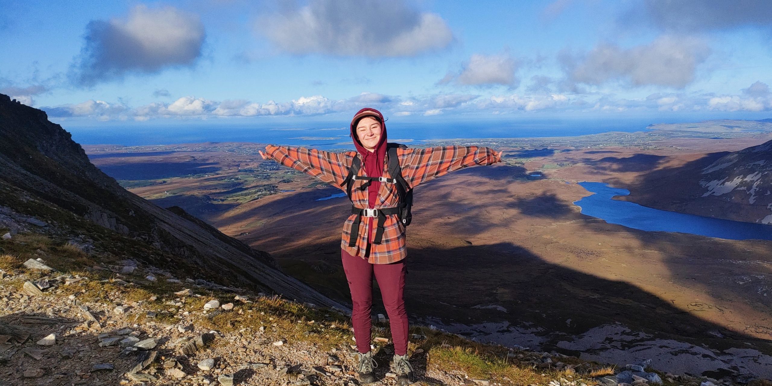 petite célébration au sommet du mont Errigal, comté du Donégal.