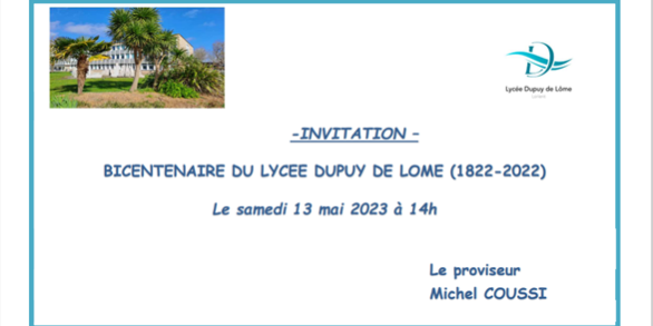 invitation bicentenaire élèves