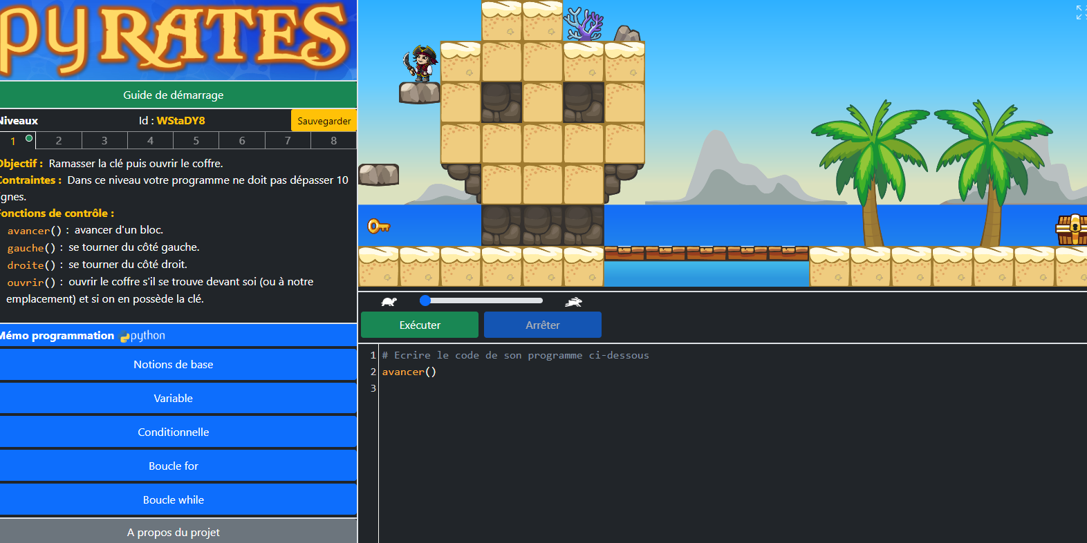 page accueil pyrates