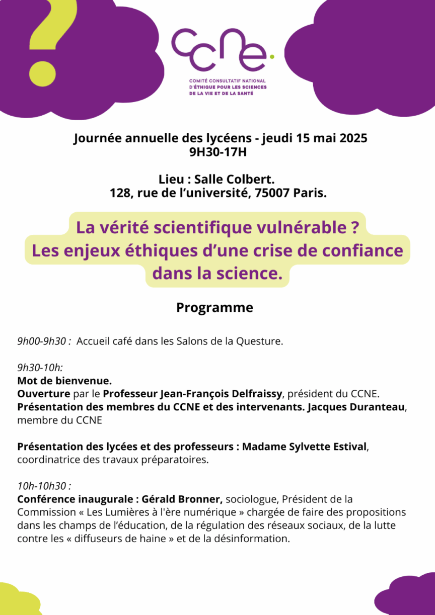 affiche journée nationale des lycéens mai 2025 Assemblé Nationale